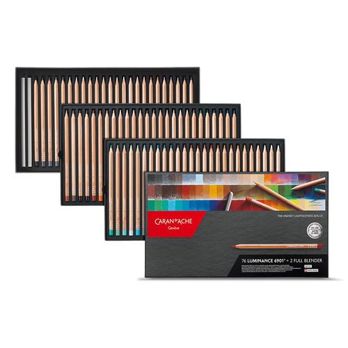 Caran d'Ache Luminance Pencil Box 76 Assorted Pencils