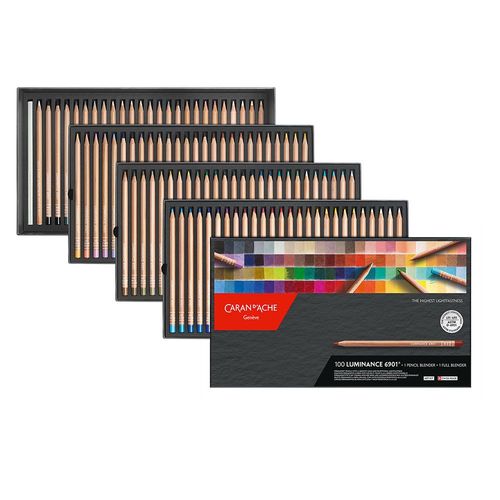 Caran d'Ache Luminance Pencil Box 100 Assorted Pencils