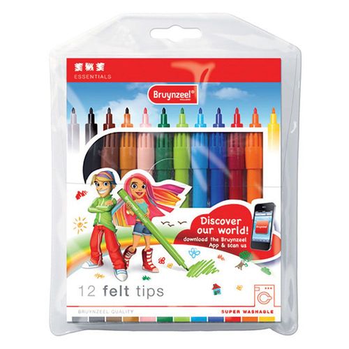 Bruynzeel Felt Tip Wallet Sets 12