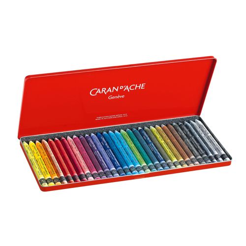 Caran d'Ache Neocolor II Aquarelle Watersoluble Wax Pastels 30 Assorted Colours