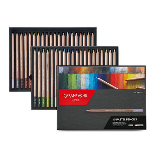 Caran d'Ache Pastel Pencil Box Sets 40 Colours