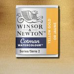 Winsor & Newton Cotman Watercolour Paint Half Pan Yellow Gold preview