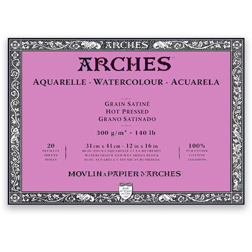 Arches 140lb Watercolour Paper Blocks HP 14"x20"