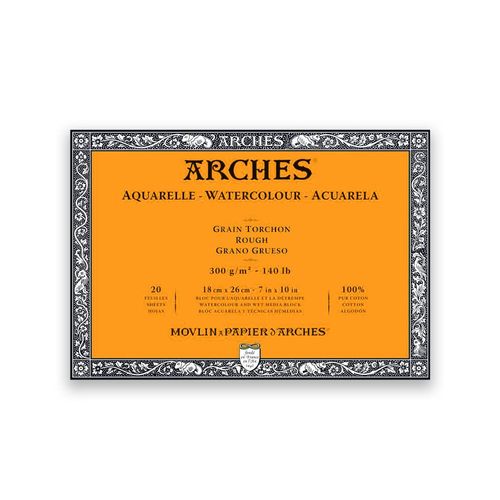 Arches 140lb Watercolour Paper Blocks Rough 7"x10"