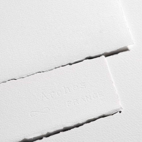 Arches Bright White Aquarelle Watercolour Paper 300lb (640gsm) Hot Pressed 11"x15" | 28x38CM (20 Sheets)