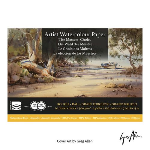 Baohong Masters Choice Artists Watercolour Paper Blocks Rough 18 x 26cm ( 7.08“ x  10.23“)