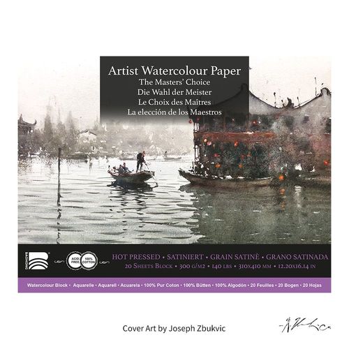 Baohong Masters Choice Artists Watercolour Paper Blocks Hot Press 31 x 41cm ( 12.20“ x  16.14“)