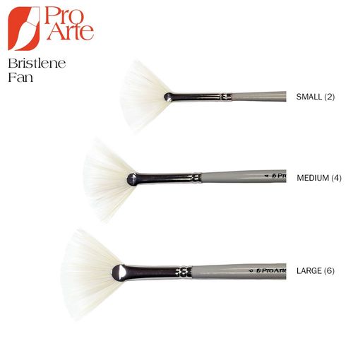 Pro Arte Bristlene Series D Synthetic Hog Fan Brush 2 (Small)