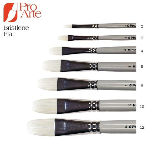 Pro Arte Bristlene Series D Synthetic Hog Flat Brush 10