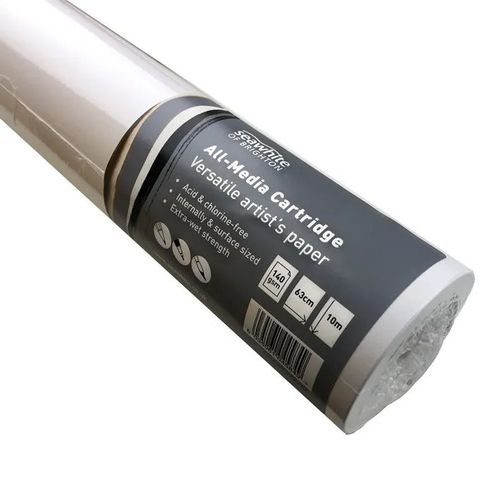 Seawhite All-Media Cartridge Paper Roll 140gsm - 63cm x 10m