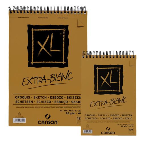 Canson XL Spiral Extra White Sketch Pads A4 120 sheets