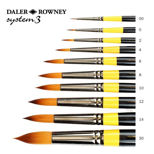 System 3 Acrylic Brushes SY85 Round 000