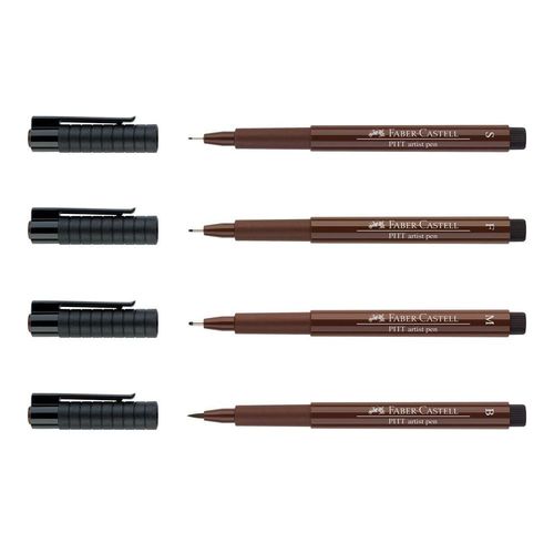 Faber Castell PITT Artist Fineliner Pens Sepia Fine