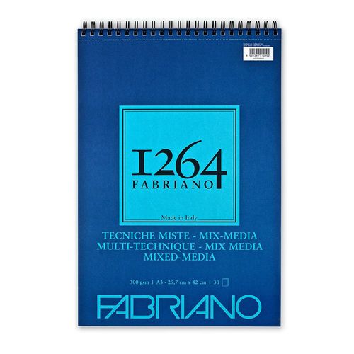 Fabriano 1264 Mixed Media Paper Pads A3 (30 Sheets)