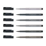 Faber-Castell PITT Artists' Brush Pen Wallets Grey Shades preview