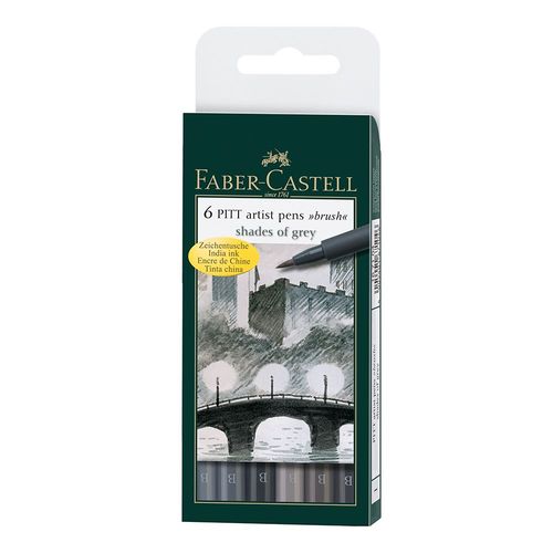 Faber-Castell PITT Artists' Brush Pen Wallets Grey Shades