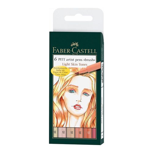 Faber-Castell PITT Artists' Brush Pen Wallets Light Skin Tones