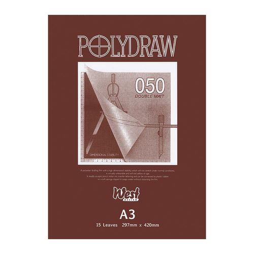 Polydraw 050 Double Matt Drafting Film Pads A3