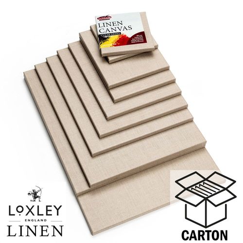 Loxley Linen Clear Gesso Canvas Cartons 12x10" (10)