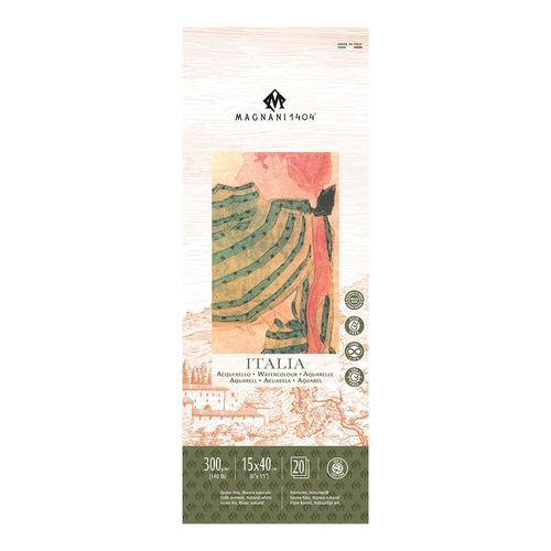 Magnani 1404 Watercolour Paper Pads NOT 15cm x 40cm (6” x 15”)