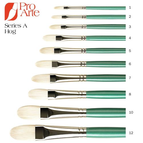 Series A Hog Brush Filbert Oil Painting Brush 3
