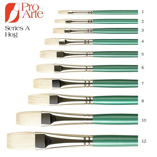 Series A Hog Long Flat Oil Brush 1