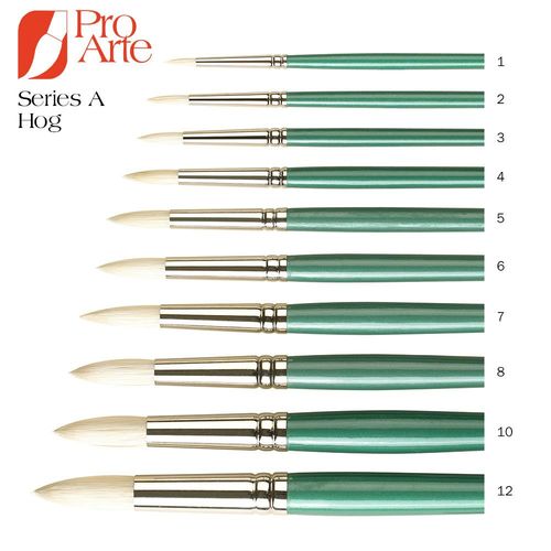 Series A Hog Round Oil Brush 8