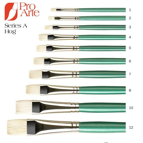 Series A Hog Short Flat (Bright) Oil Brush 10