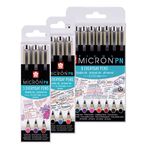 Sakura Pigma Micron PN Pen Wallets 3 Office (Red, Blue, Black) preview