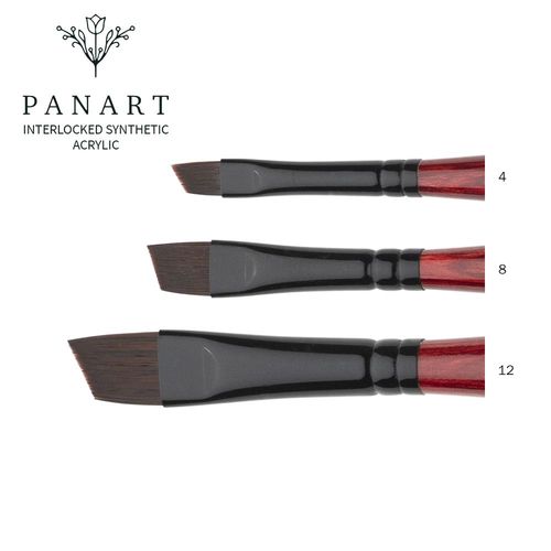 Panart Series 3362 Interlocked Synthetic Acrylic Brush Angular Size 4